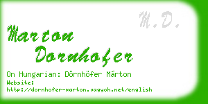 marton dornhofer business card